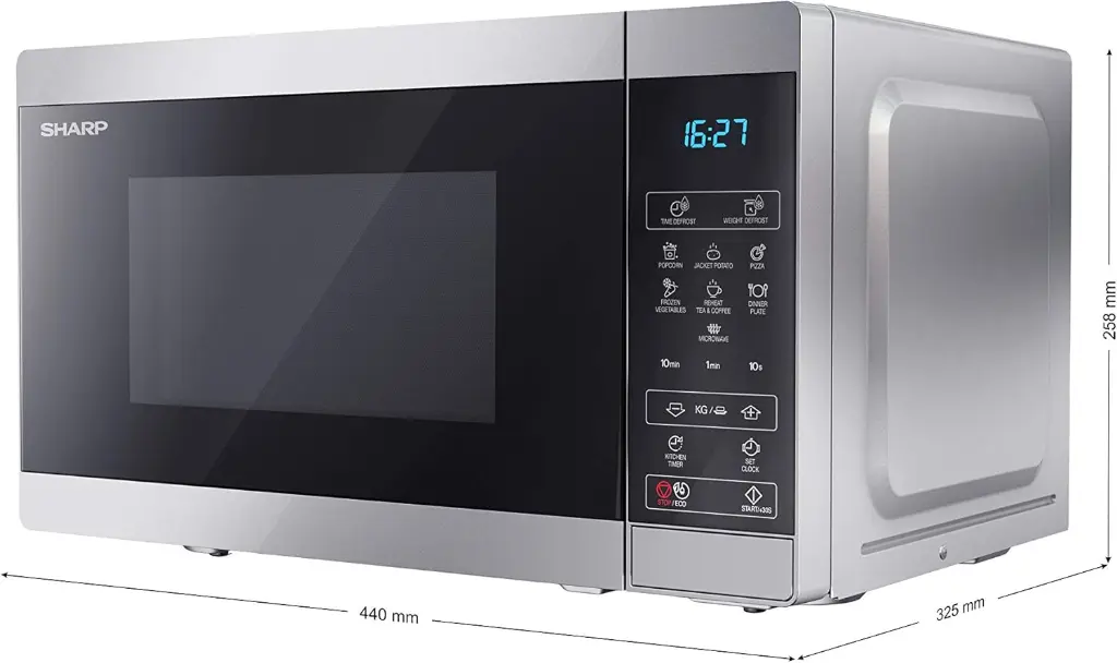 Sharp YC-MS02U-S 800 W Digital Solo Microwave Oven with 20 Litre Capacity