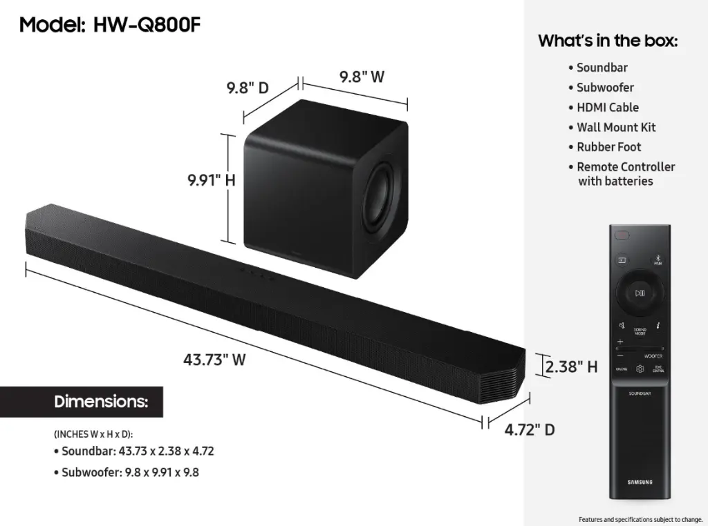Samsung Soundbar	Q800F
