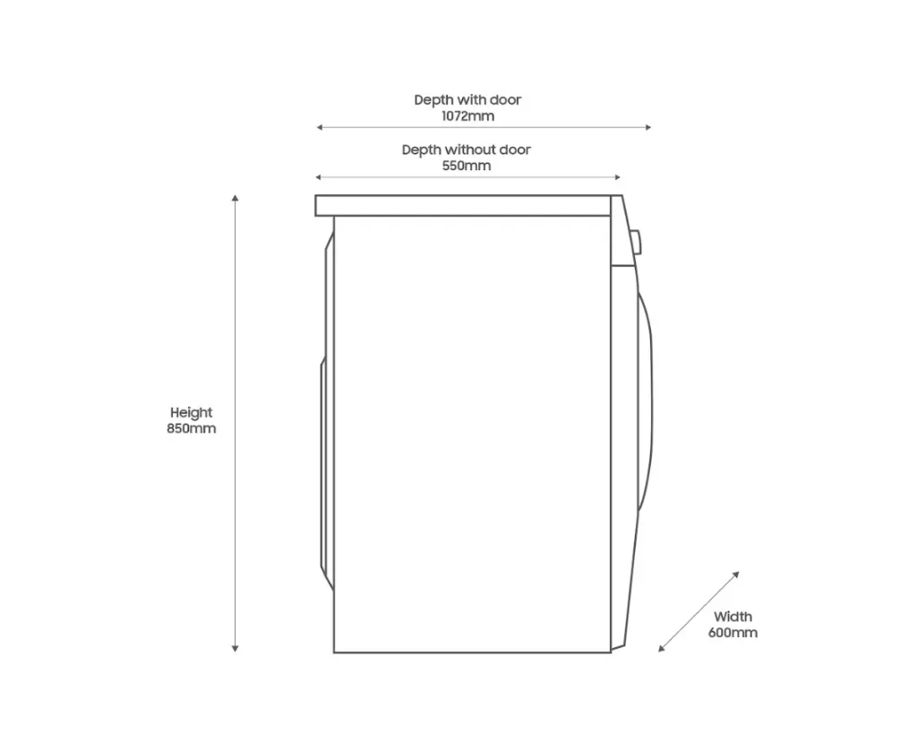 Samsung 09 Kg Front loading Washer WW90CGC04DABEU