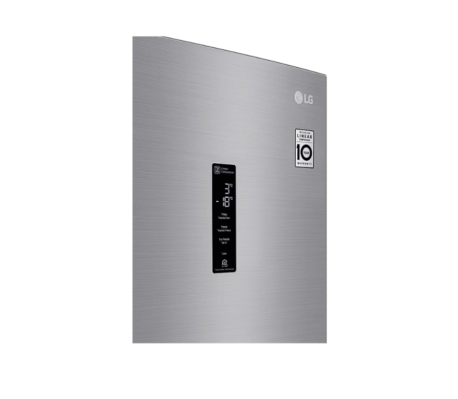 LG Refrigerator GC-B459NLHM 341L Wide Bottom Freezer with DoorCooling⁺™ in Stainless Finish