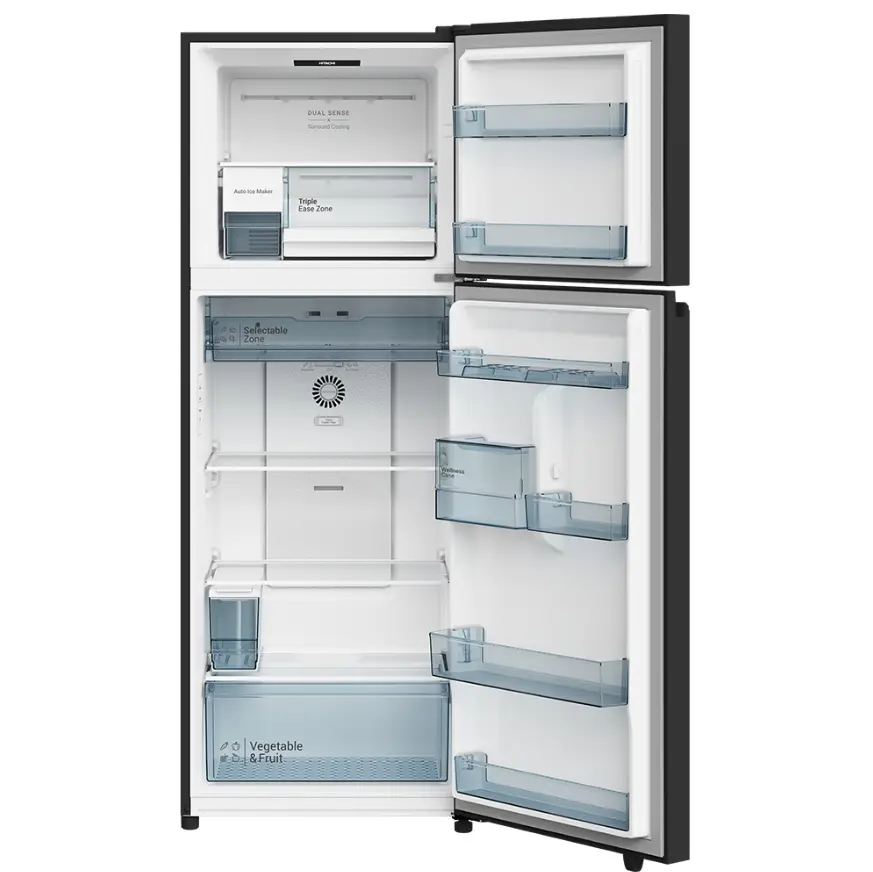 Hitachi Refrigerator HRTN6443SAMGWTH 2 Door Top Freezer Deluxe