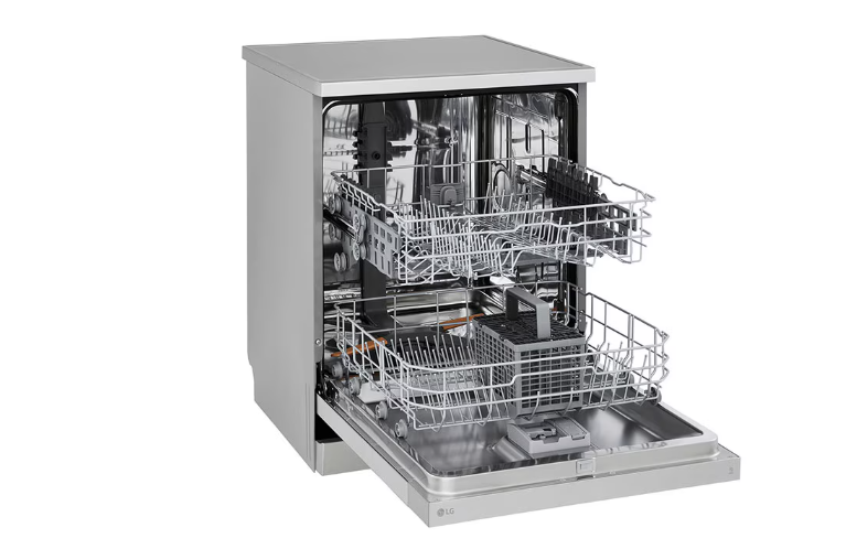 LG Dishwasher DFC612FV 14 Place Settings, EasyRack™ Plus, Inverter Direct Drive, Platinum Silver color