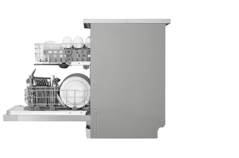 LG Dishwasher DFC612FV 14 Place Settings, EasyRack™ Plus, Inverter Direct Drive, Platinum Silver color