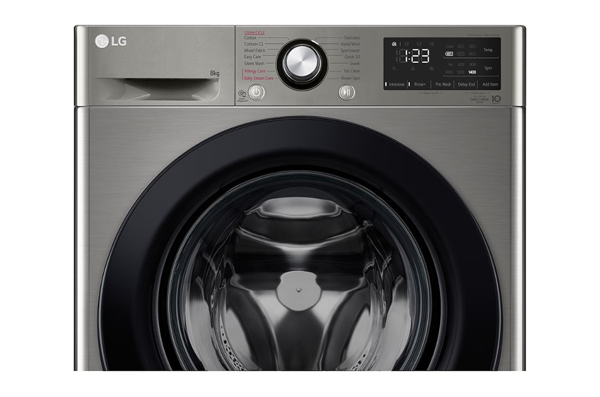 LG 8 Kg Washing Machine F4R3TYG6P, with AI DD technology