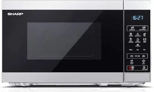 Sharp YC-MS02U-S 800 W Digital Solo Microwave Oven with 20 Litre Capacity